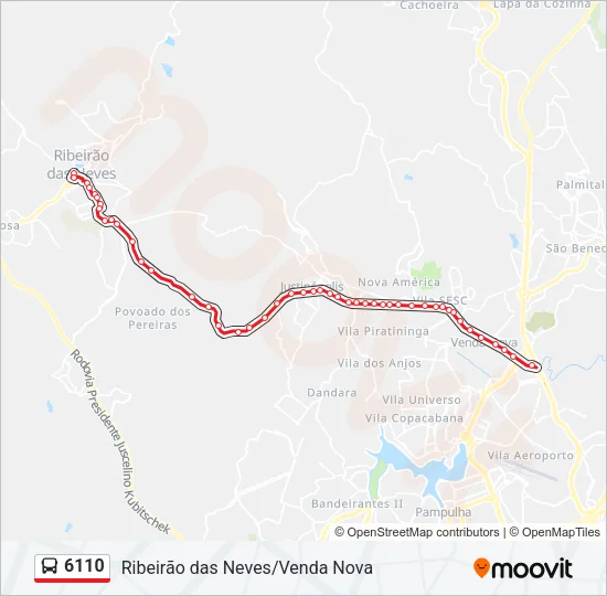 6110 Bus Line Map
