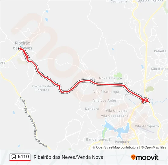 6110 Bus Line Map
