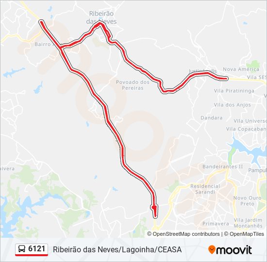 6121 bus Line Map