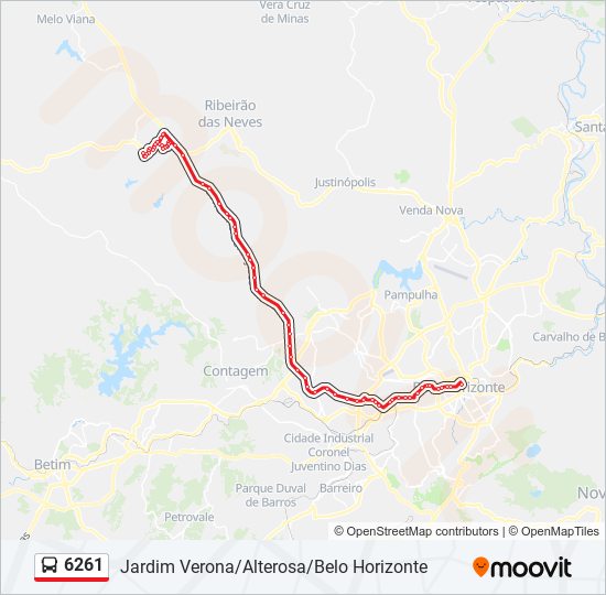 Mapa de 6261 de autobús