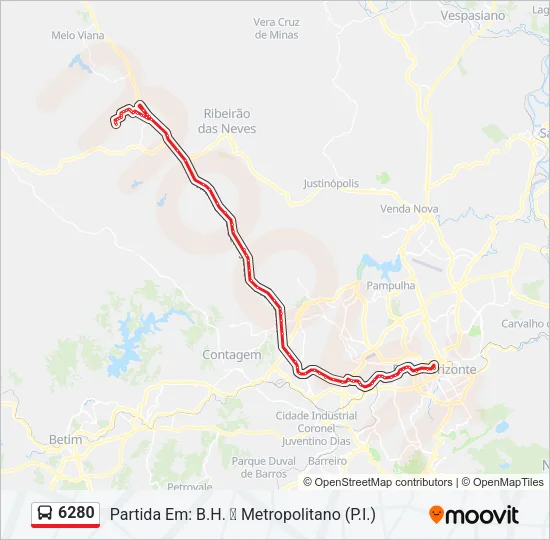 6280 Bus Line Map