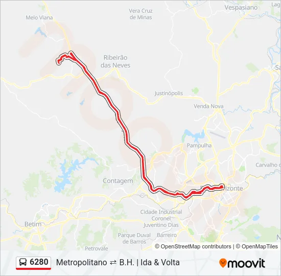 6280 Bus Line Map