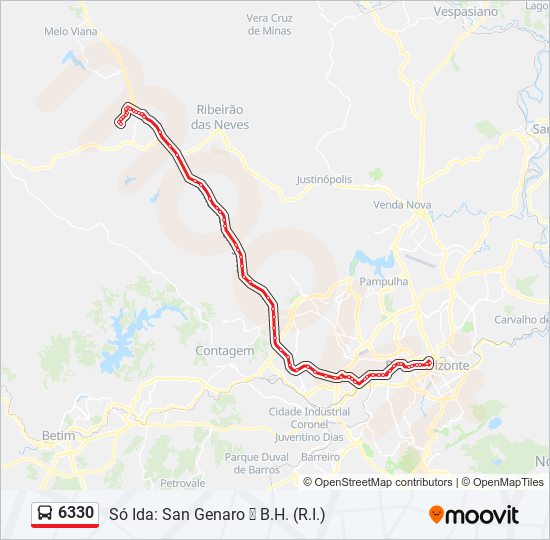 Mapa de 6330 de autobús