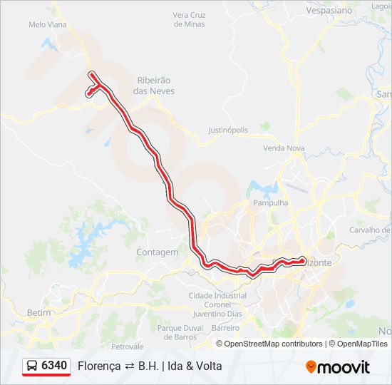 Mapa de 6340 de autobús