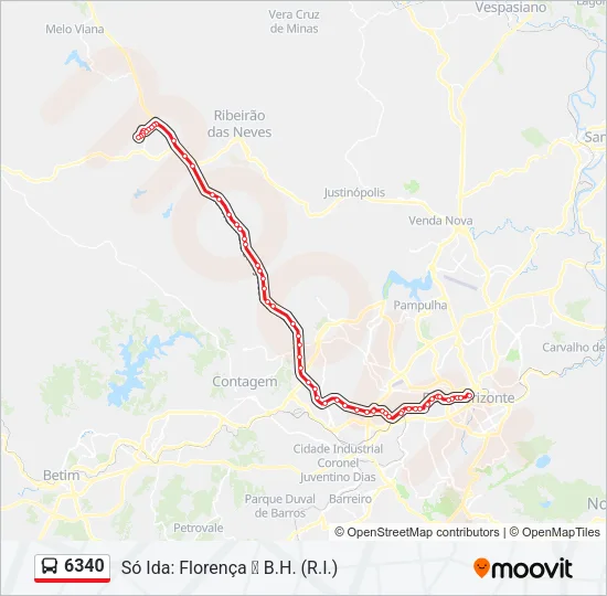 6340 Bus Line Map