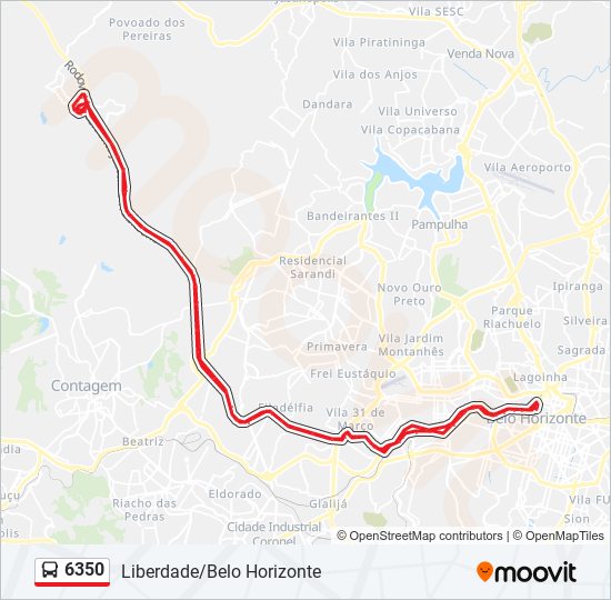 Mapa de 6350 de autobús