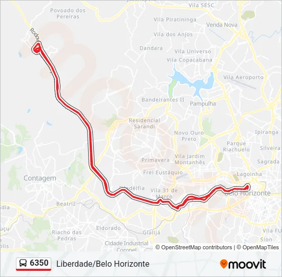 6350 Bus Line Map