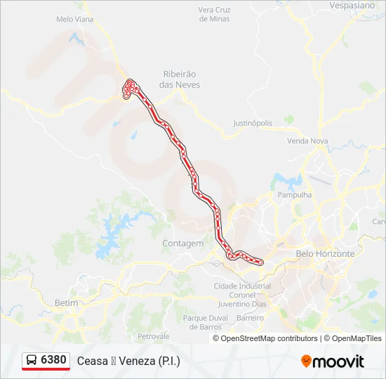 6380 Bus Line Map