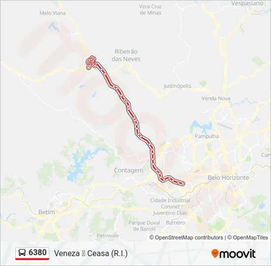 6380 Bus Line Map
