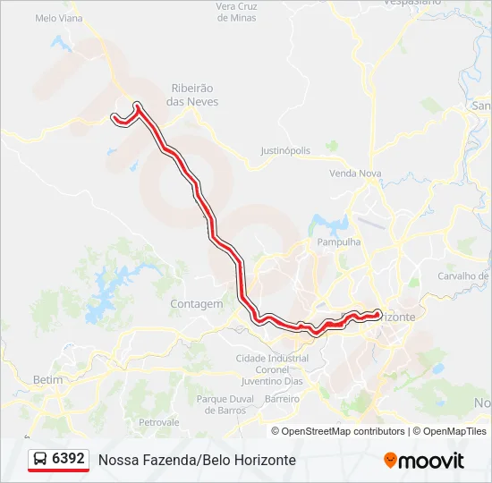 6392 Bus Line Map