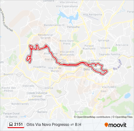 2151 bus Line Map