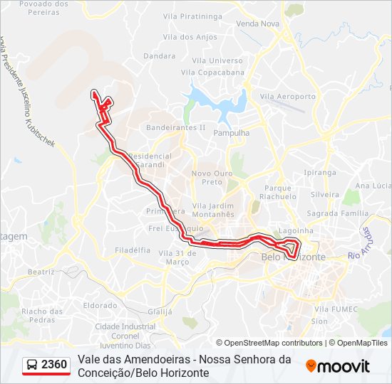 Mapa de 2360 de autobús