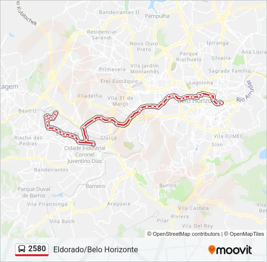 2580 Bus Line Map