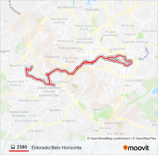 2580 Bus Line Map