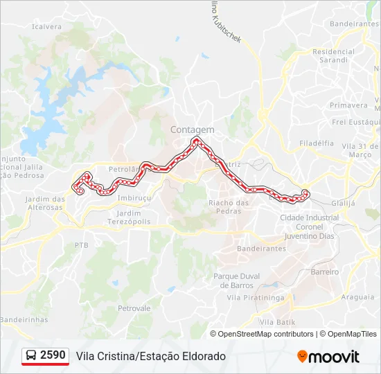 2590 Bus Line Map