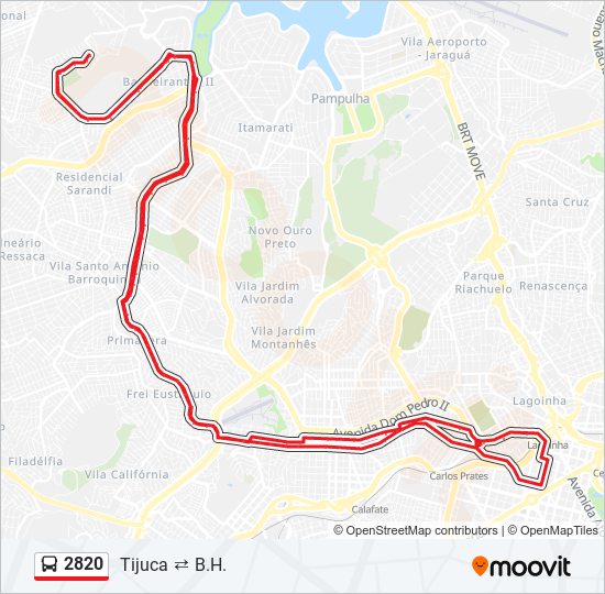 Mapa de 2820 de autobús