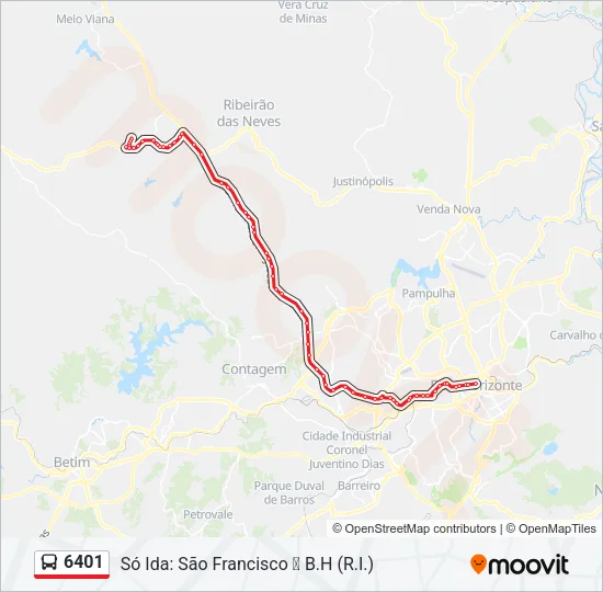 6401 Bus Line Map