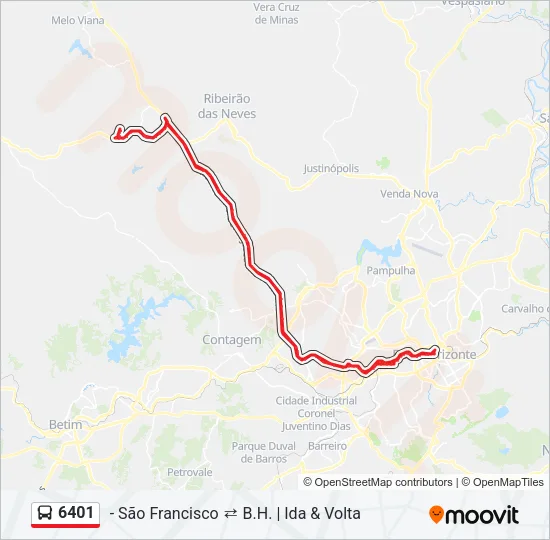 6401 Bus Line Map
