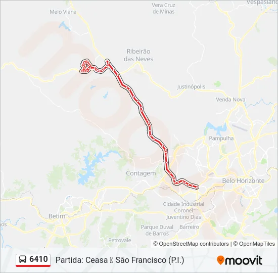 6410 Bus Line Map
