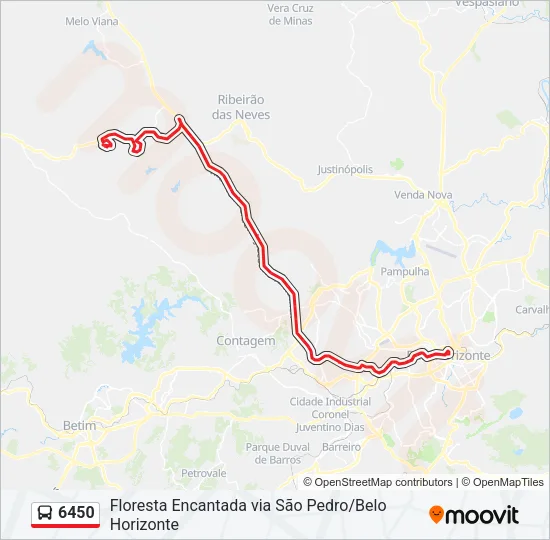 6450 Bus Line Map