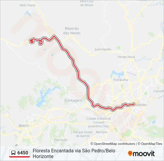 6450 Bus Line Map