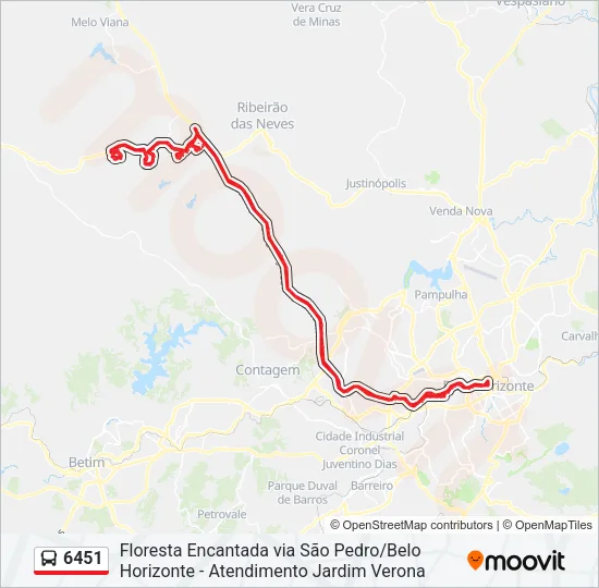 6451 Bus Line Map