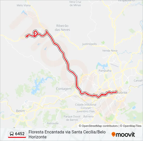 6452 Bus Line Map