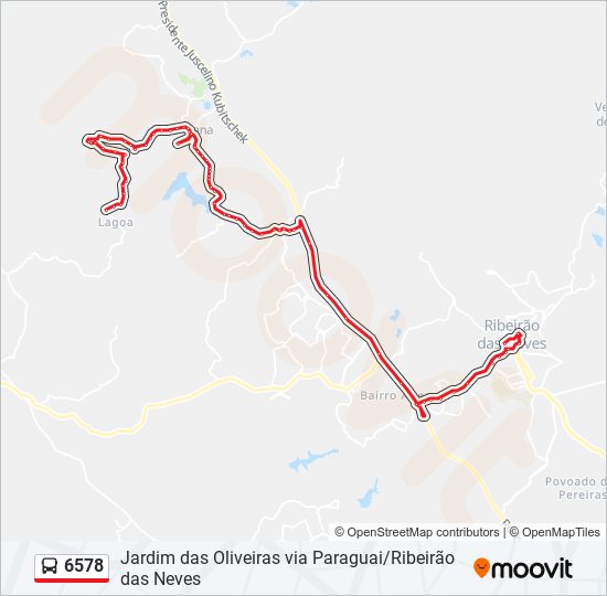 6578 bus Line Map