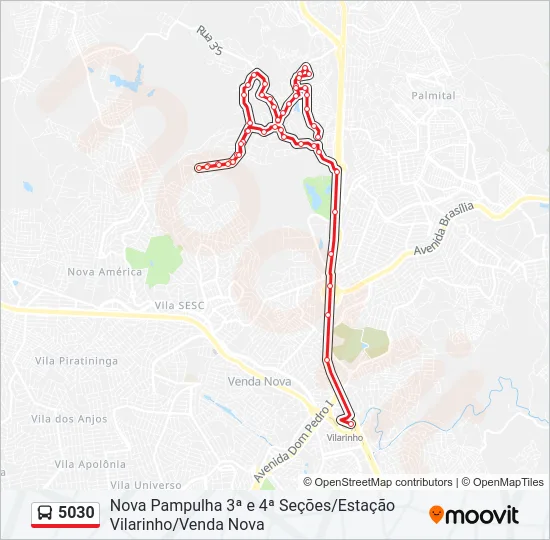 5030 Bus Line Map