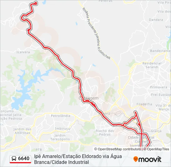 6640 Bus Line Map