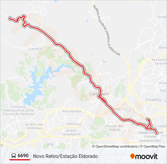 6690 bus Line Map