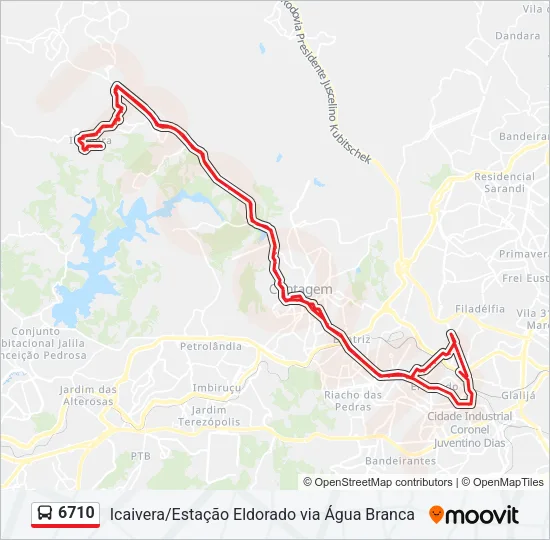 6710 Bus Line Map