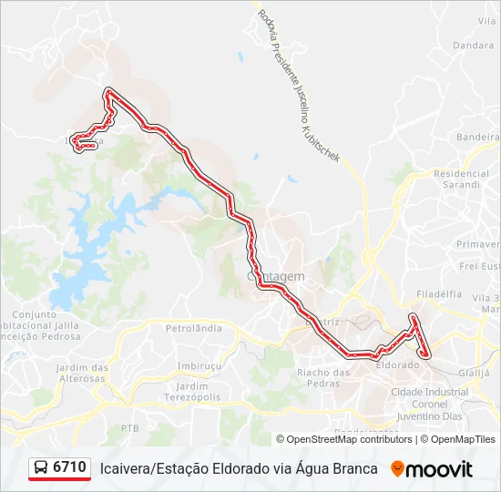 6710 Bus Line Map
