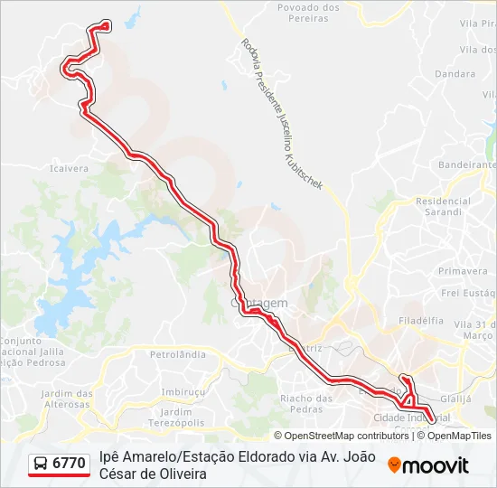 6770 Bus Line Map