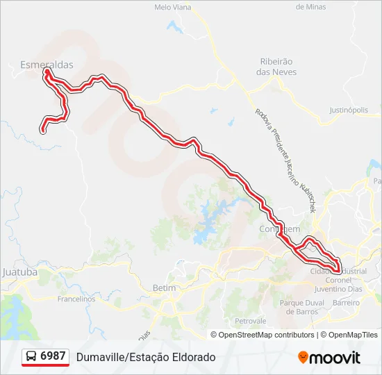 6987 Bus Line Map