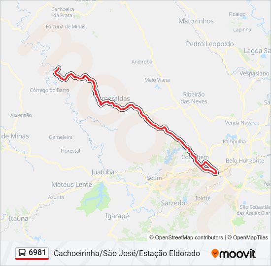 6981 bus Line Map