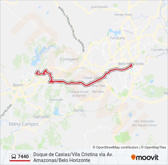 Mapa de 7440 de autobús