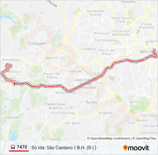 7470 Bus Line Map