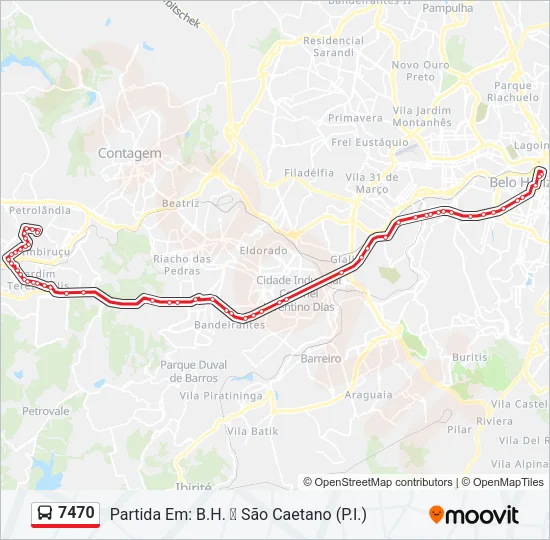 7470 Bus Line Map