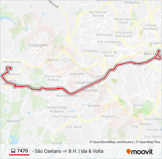 7470 Bus Line Map
