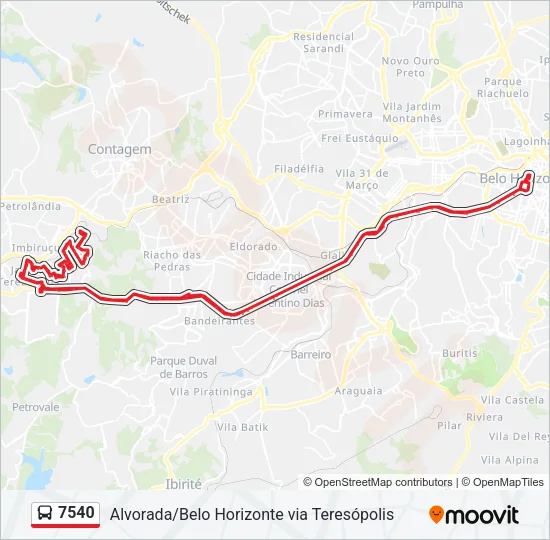 7540 Bus Line Map