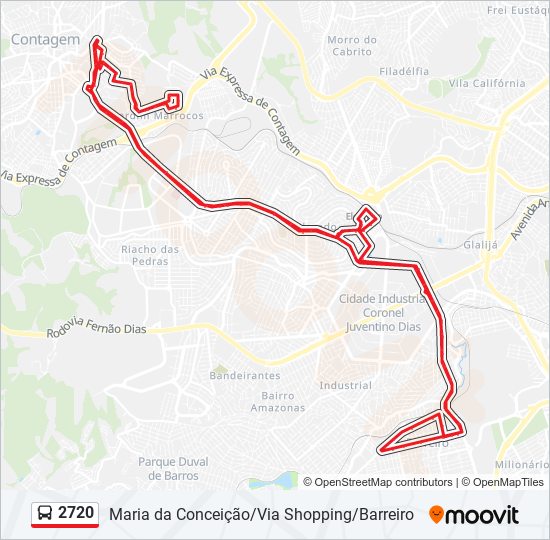 Mapa de 2720 de autobús