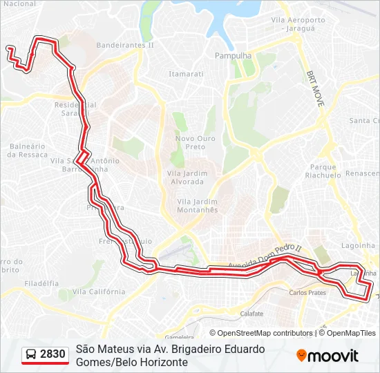 2830 Bus Line Map