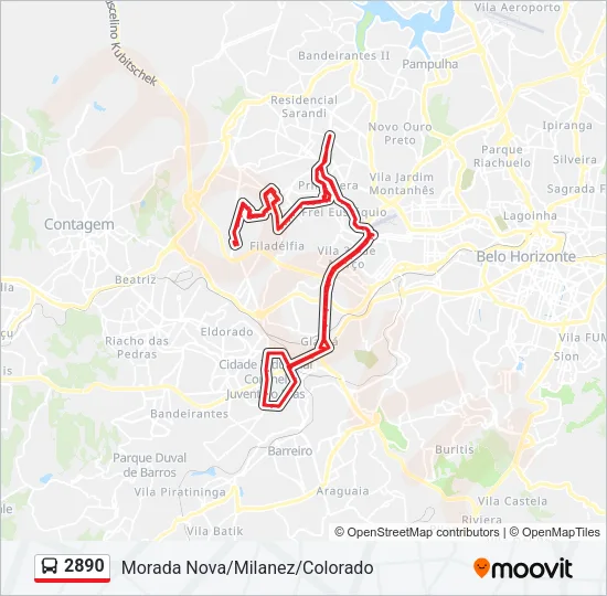 2890 Bus Line Map
