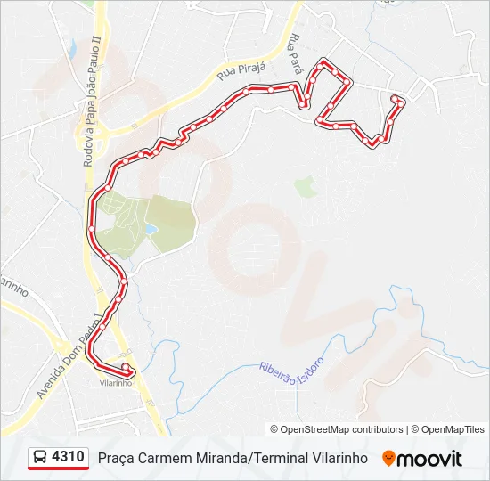 4310 Bus Line Map
