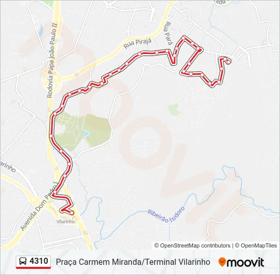 4310 Bus Line Map