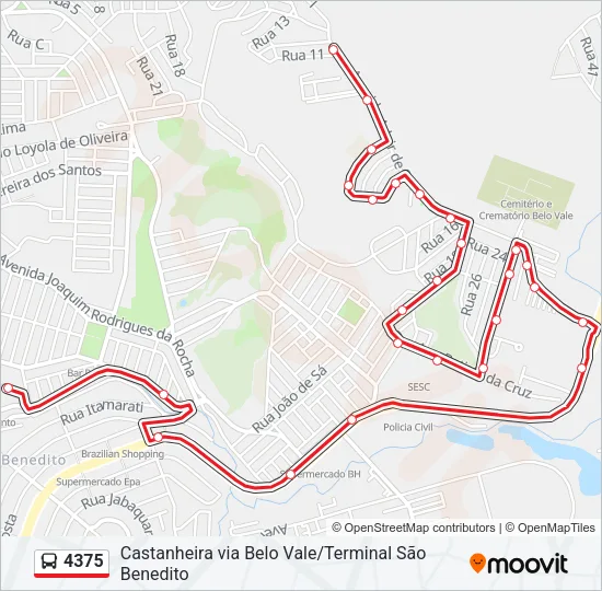 4375 Bus Line Map