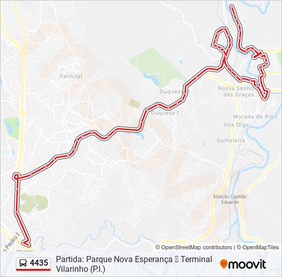 4435 bus Line Map