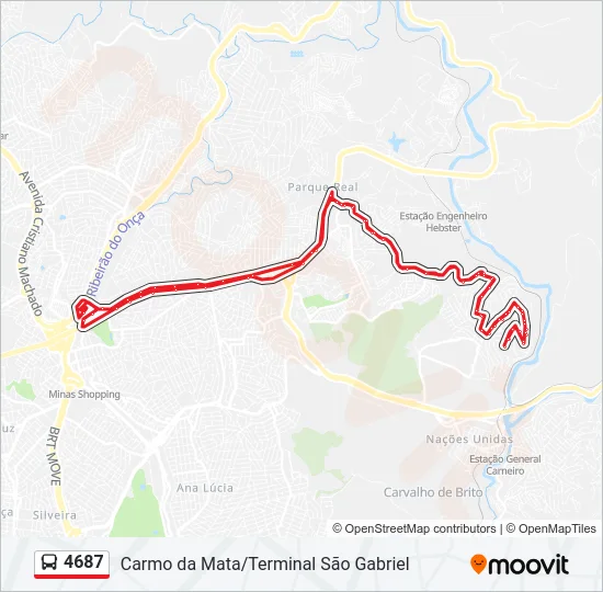 4687 Bus Line Map