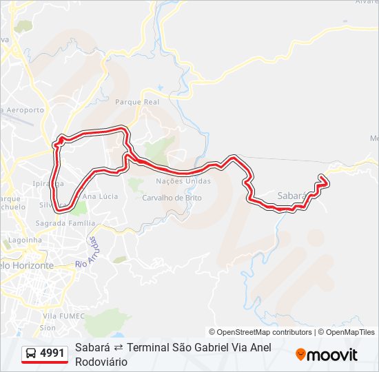 4991 bus Line Map